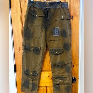 Perfectly distressed cargo pants.